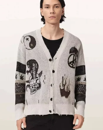 AllSaints  cardigan pentru bărbați din bumbac BRAM CARDIGAN