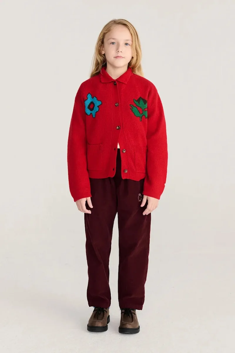 Bobo Choses  cardigan pentru copii cu amestec de lână Blossom