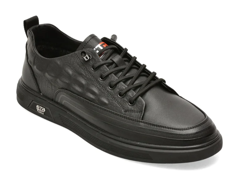 Pantofi sport BITE THE BULLET negri, 66118, din piele naturala