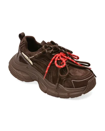 Pantofi sport GRYXX maro, 8916, din material textil si piele naturala