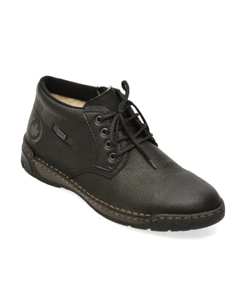 Ghete RIEKER negre, B0333, din piele naturala