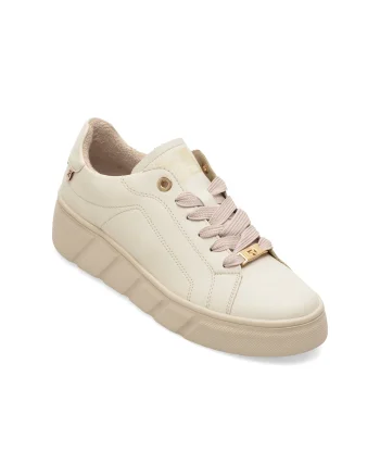 Pantofi sport RIEKER albi, W2601, din piele naturala