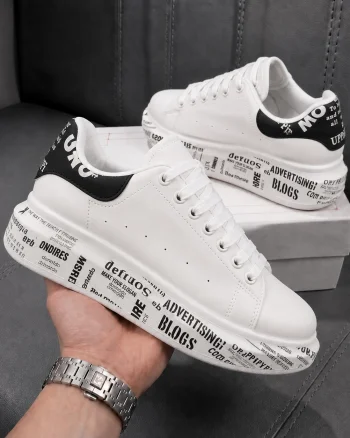Adidasi barbati casual albi B3623  T2-5