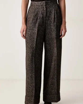 BOSS  pantaloni pentru femei cu amestec de lână Tianara