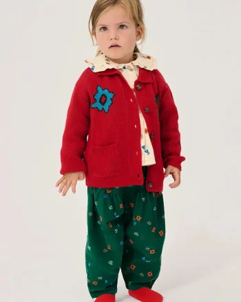 Bobo Choses  cardigan pentru copii cu amestec de lână Blossom