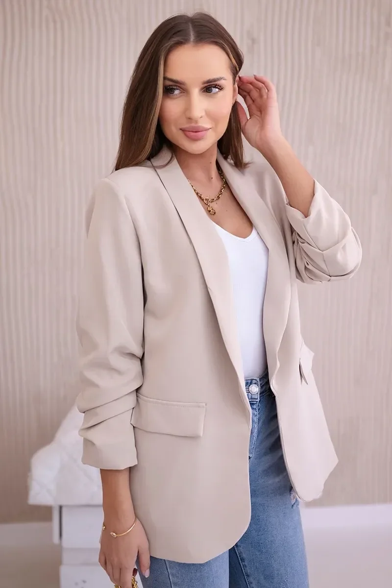 Sacou Fancy Beige, elegant cu ma...