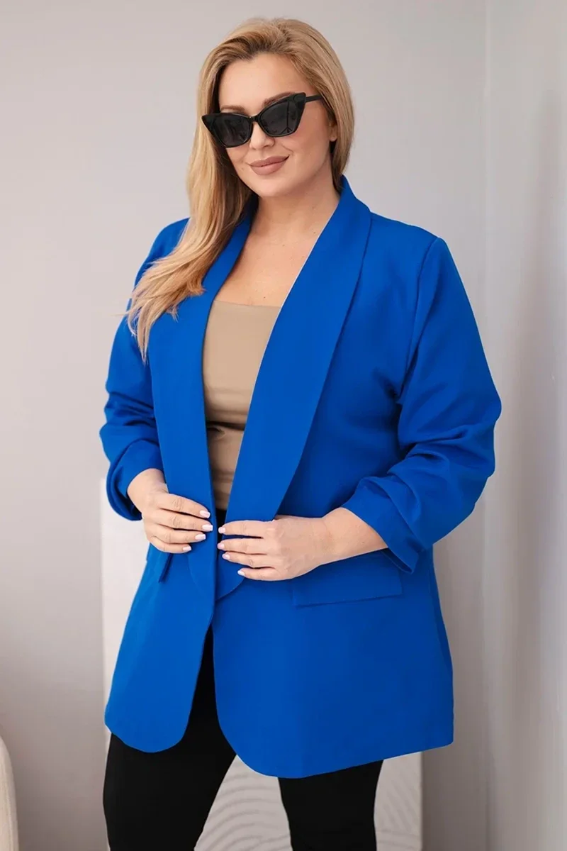 Sacou elegant marime mare albast...