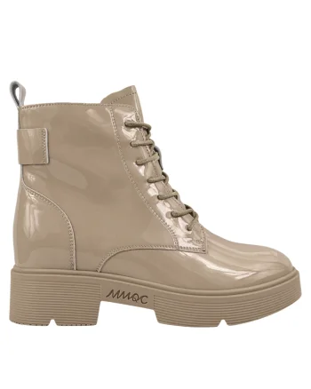 Ghete casual, dama, STEPHANO, 65561 bej, piele lacuita, toc