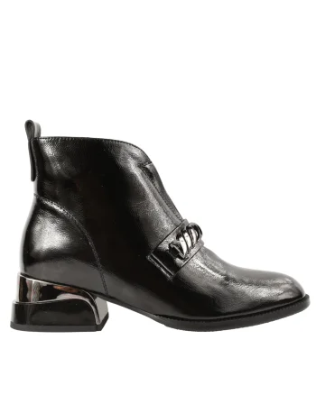 Ghete elegante, dama, EPICA, 21B224-B560 negru, piele lacuita, cu toc
