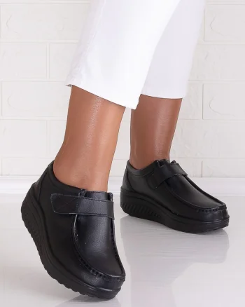 Pantofi dama casual Negri din Piele Naturala Rachel