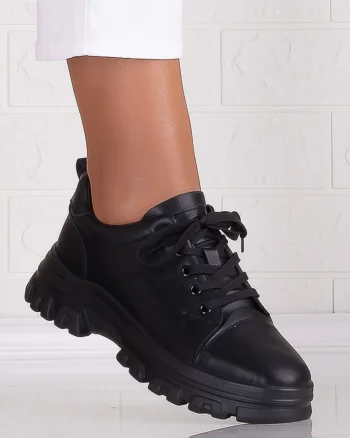 Pantofi dama casual Negri din Piele Naturala Alisma