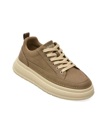 Pantofi sport GRYXX kaki, F8956, din piele naturala