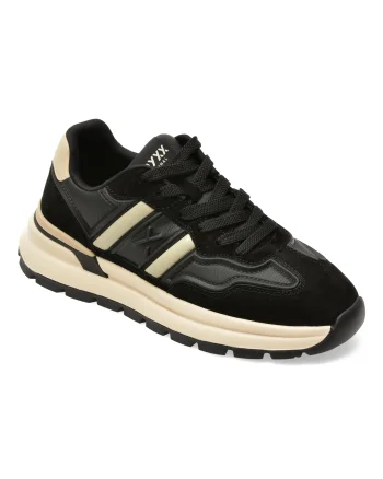 Pantofi sport GRYXX negri, 5316, din piele naturala