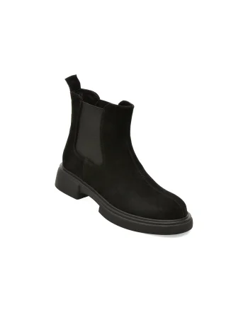 Ghete FLAVIA PASSINI negre, ATC491, din piele intoarsa