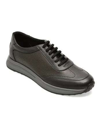 Pantofi sport OTTER negri, 261131, din piele naturala