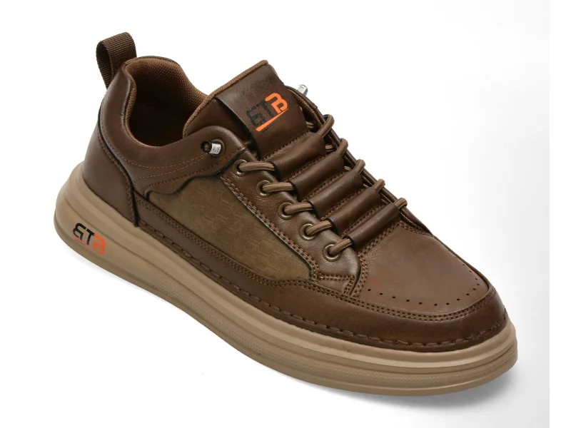 Pantofi sport BITE THE BULLET maro, JR006, din piele naturala