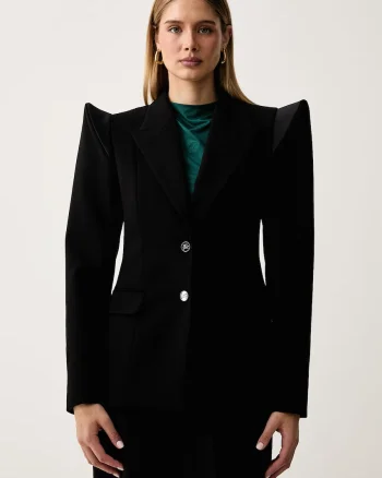 Karl Lagerfeld  sacou cu un singur rând de nasturi pentru femei cu vâscoză