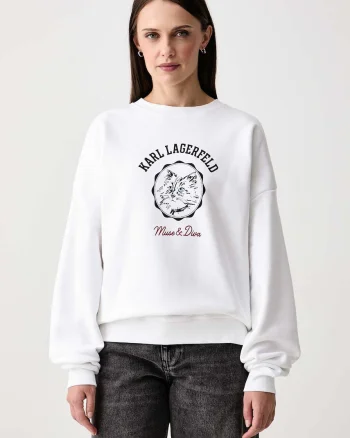 Karl Lagerfeld  hanorac oversized pentru femei cu bumbac