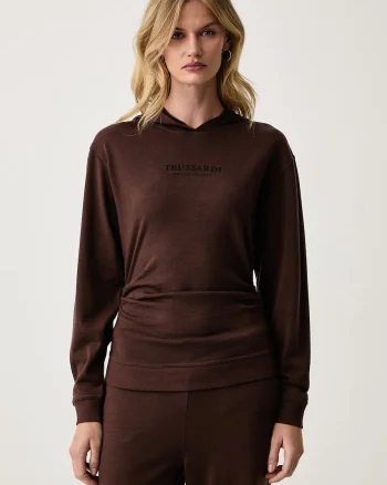 Trussardi  hanorac cu glugă pentru femei din lână