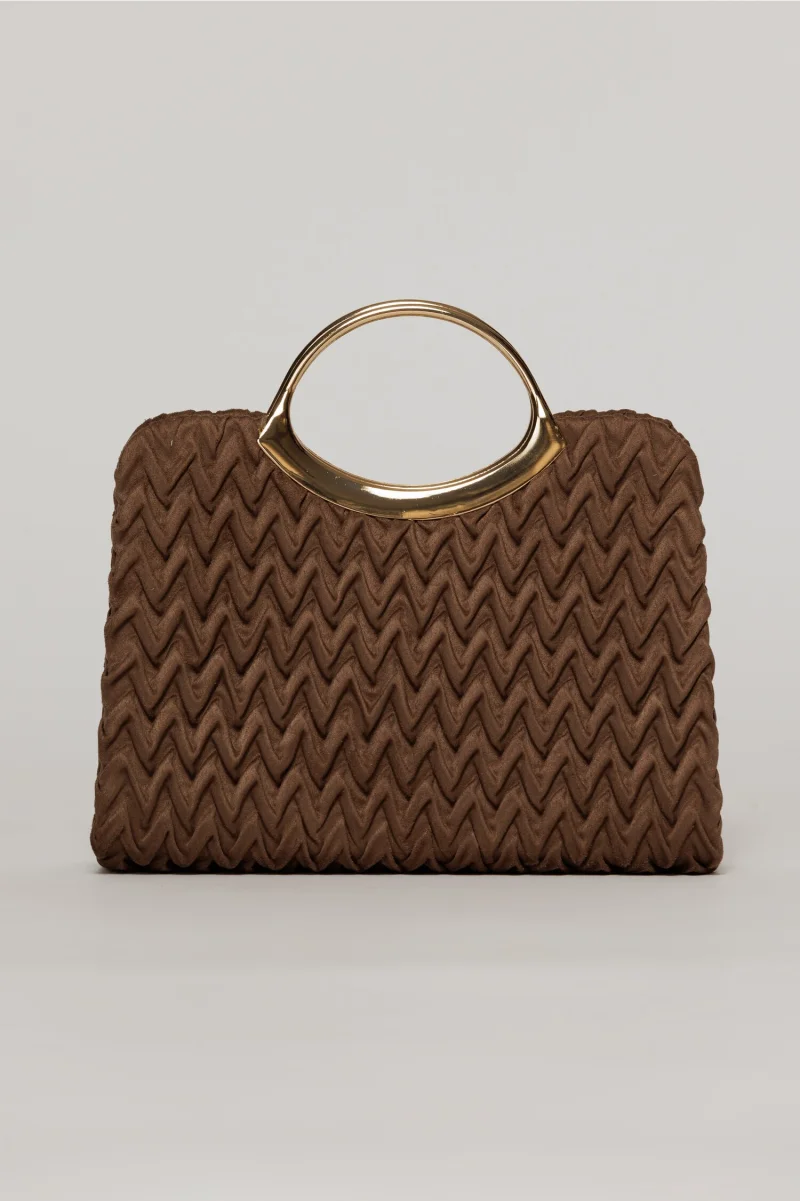 Clutch elegant maro din piele ecologica intoarsa cu design modern