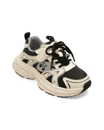 Pantofi sport SELECTION KIDS alb-negru, 61091, din piele ecologica