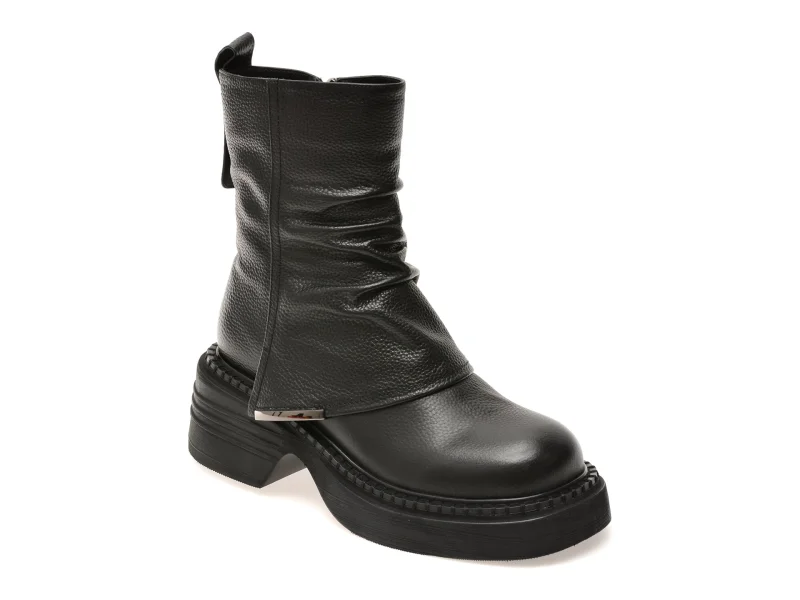 Ghete GRYXX negre, M1058B, din piele naturala