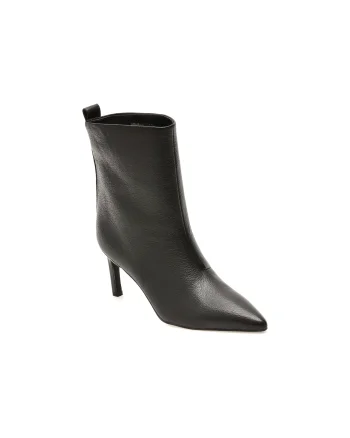 Botine elegante EPICA negre, ZJ260H, din piele naturala