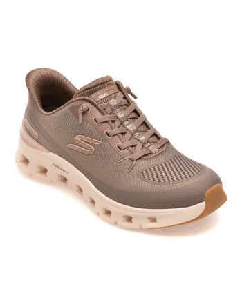 Pantofi sport SKECHERS maro, ARCH FIT GLIDE-STEP PRO, din material textil