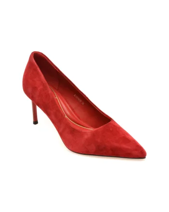 Pantofi eleganti FLAVIA PASSINI rosii, KL26PRF, din piele intoarsa