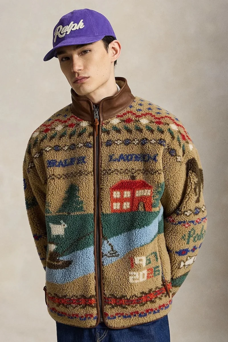 Polo Ralph Lauren  hanorac cu fermoar pentru bărbați din polar