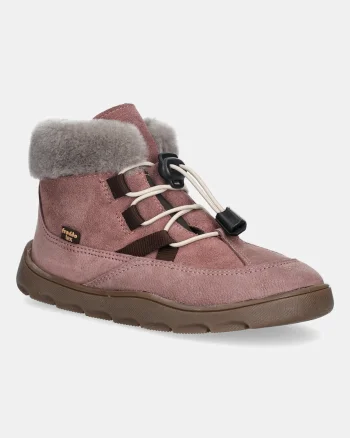 Froddo  cizme de iarnă pentru copii din piele întoarsă ZERU TEX COSY BAREFOOT
