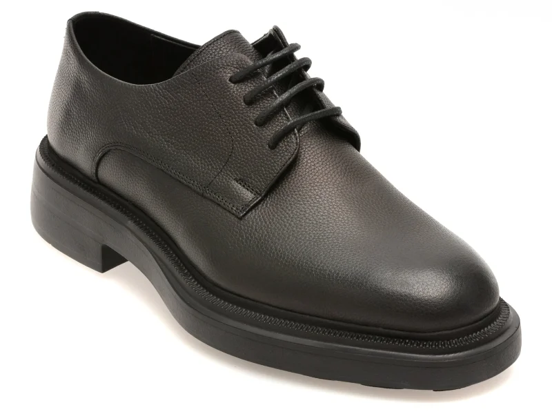 Pantofi OTTER negri, BR4326, din piele naturala