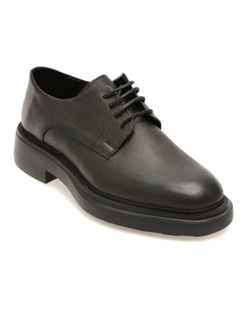 Pantofi OTTER negri, BR4326, din piele naturala