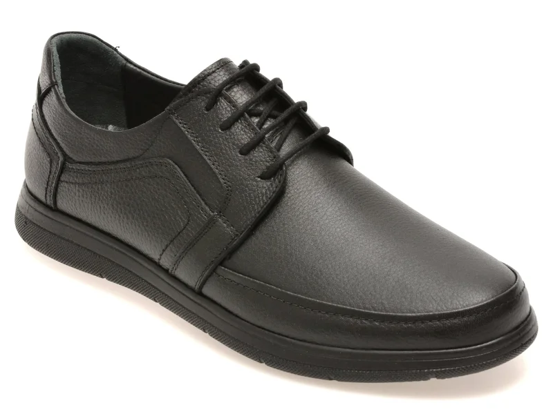 Pantofi BITE THE BULLET negri, BL901, din piele naturala