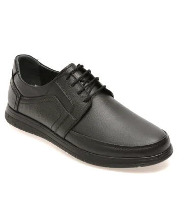 Pantofi BITE THE BULLET negri, BL901, din piele naturala