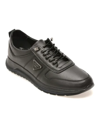 Pantofi sport BERLANTY negri, BRT502, din piele naturala
