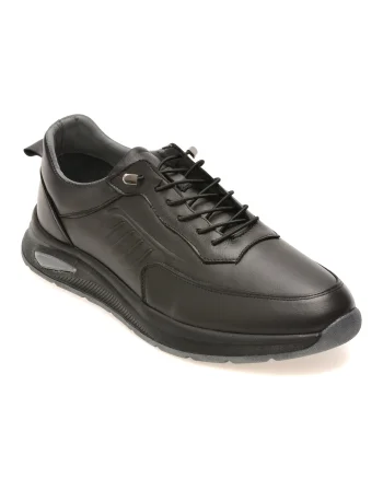 Pantofi sport BERLANTY negri, BRT705, din piele naturala