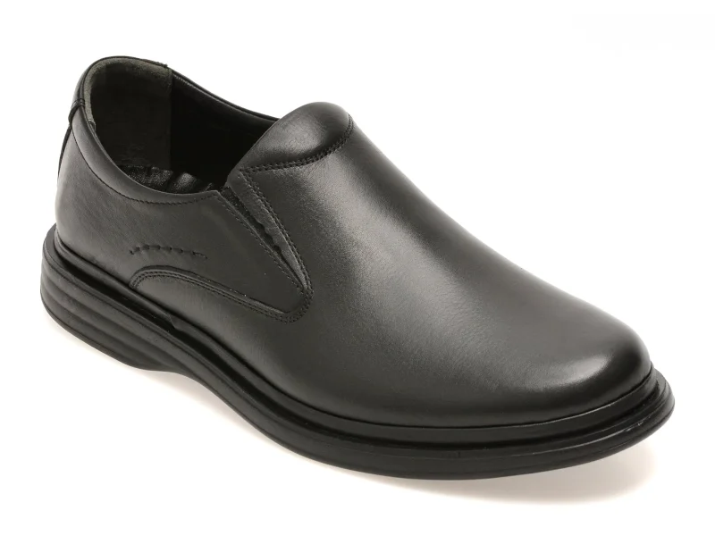 Pantofi BITE THE BULLET negri, FL510, din piele naturala