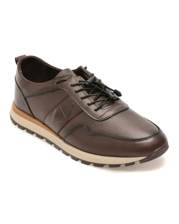 Pantofi sport BITE THE BULLET maro, OY1105, din piele naturala