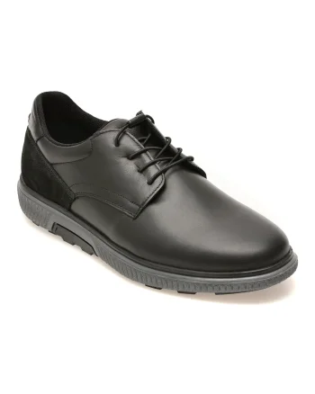 Pantofi OTTER negri, KC051, din piele naturala