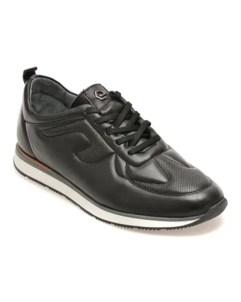 Pantofi sport BITE THE BULLET negri, NR224, din piele naturala