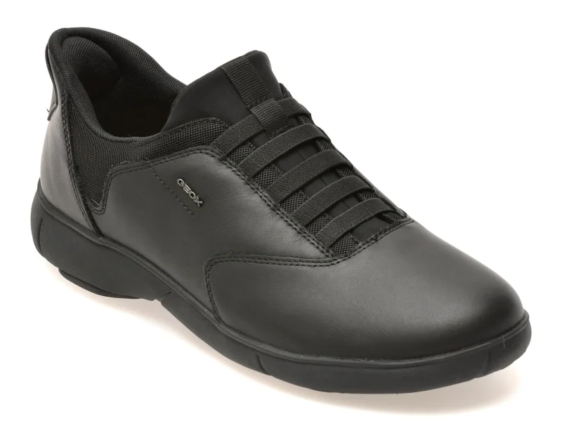 Pantofi sport GEOX negri, U56MXB, din piele naturala
