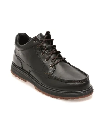 Ghete CLARKS negre, MELBURY HI, din piele naturala