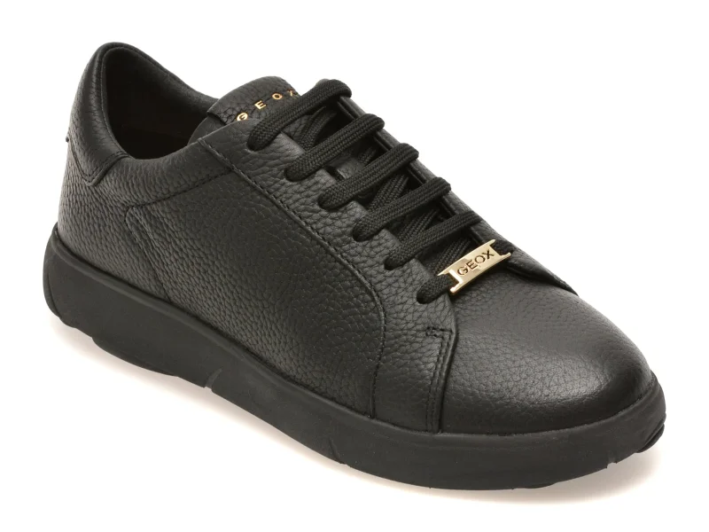 Pantofi sport GEOX negri, D663TA, din piele naturala