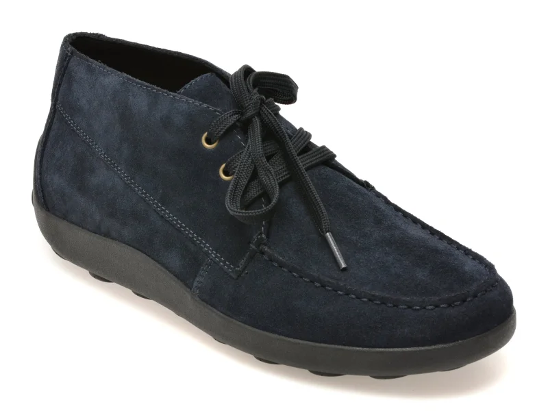 Ghete GEOX bleumarin, U66HLA, din piele intoarsa