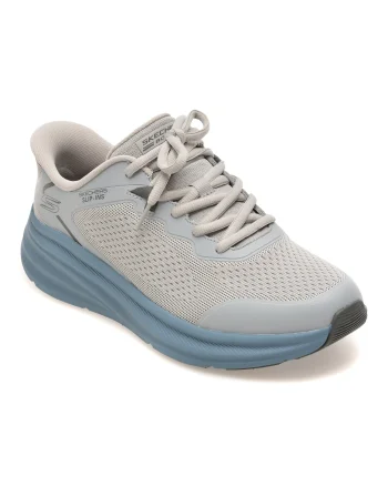 Pantofi sport SKECHERS gri, BOBS SKILLZ, din material textil