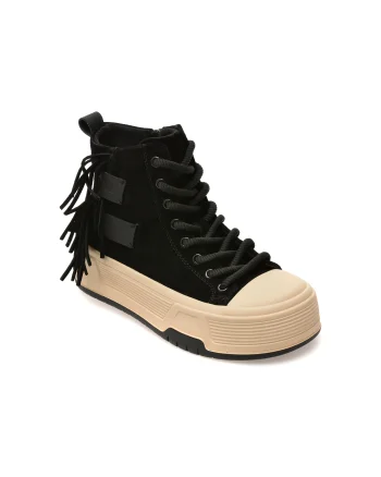 Ghete GRYXX negre, 1R3, din piele intoarsa