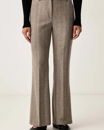 BOSS Orange  pantaloni pentru femei cu amestec de lână C_Tanalea