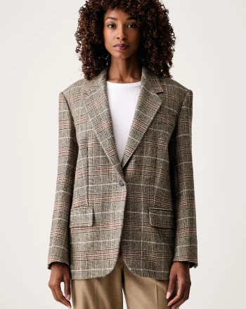 Weekend Max Mara  sacou cu un singur rând de nasturi pentru femei cu lână WKDFEBO