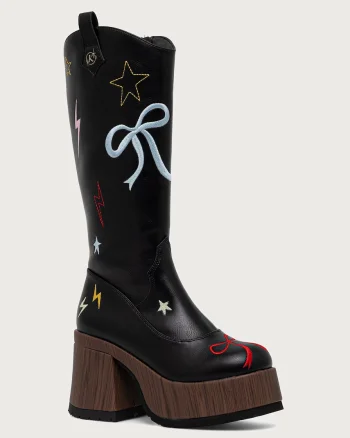 Koi Footwear  cizme cu platformă pentru femei Jettison Chunky Cowboy Boots